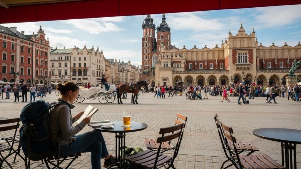 Krakow Poland Market Square one of best budget friendly destinations in Europe