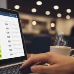 Traveler searching for cheap flights online using flight comparison tools and strategies