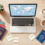 Digital nomad visa 2026 guide showing passport and laptop on desk